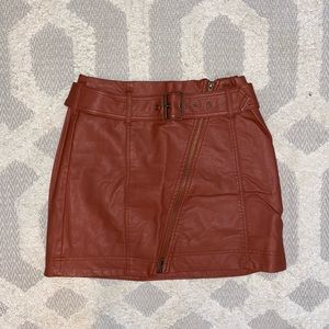 Free People leather skirt